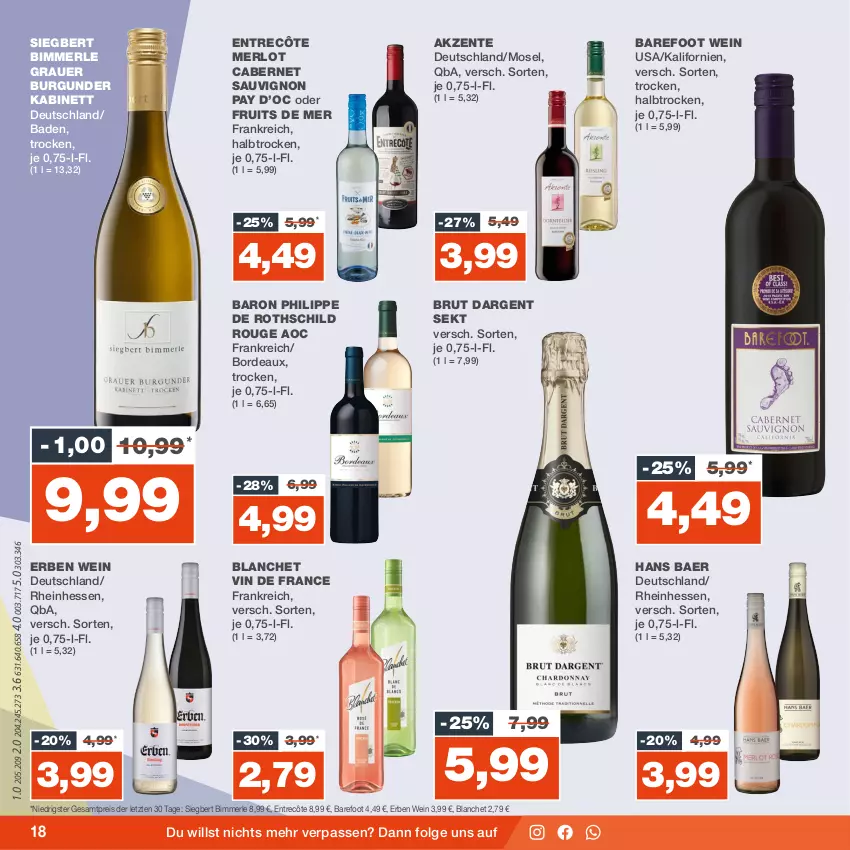 Aktueller Prospekt Real - von 11.09 bis 16.09.2023 - strona 18 - produkty: auer, Bad, brut, brut dargent, burgunder, cabernet, cabernet sauvignon, eis, ente, entrecôte, grauer burgunder, kabinett, LG, merl, merlot, reis, rouge, sauvignon, sekt, vin de france, wein, ZTE