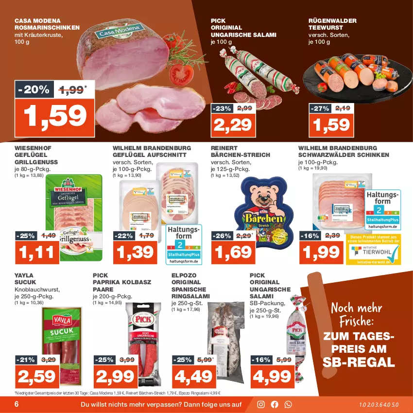 Aktueller Prospekt Real - von 11.09 bis 16.09.2023 - strona 6 - produkty: aufschnitt, Casa Modena, eis, Geflügel, gin, grill, knoblauch, kräuter, LG, Mode, nuss, paprika, reinert, reis, ring, rosmarin, rügenwalder, salami, schinken, schwarzwälder schinken, Sucuk, tee, teewurst, Ungarische Salami, wiesenhof, wurst, ZTE