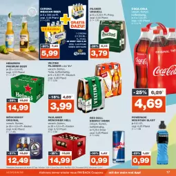 Gazetka promocyjna Real - Gazetka - ważna od 16.09 do 16.09.2023 - strona 17 - produkty: coca-cola, cola, corona, coupon, coupons, drink, eis, energy drink, gin, heineken, mönchshof, Paula, paulaner, payback, pils, pilsener, pilsner, pilsner urquell, red bull, reis, Ti, veltins, veltins pilsener, ZTE