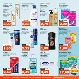 Gazetka promocyjna Real - Gazetka - ważna od 16.09 do 16.09.2023 - strona 19 - produkty: axe, axe duschgel, bebivita, bürste, carefree, deo, deospray, Dr. Best, duschgel, eis, elnett, erde, frucht, haarspray, Kinder, listerine, mint, mousse, nivea, oral-b, pampers, pantene, pasta, reis, shampoo, slip, slipeinlagen, spülung, Ti, vita, windeln, zahnpasta, ZTE