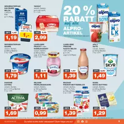 Gazetka promocyjna Real - Gazetka - ważna od 16.09 do 16.09.2023 - strona 9 - produkty: activia, alpro, arla, arla skyr, Becher, butter, buttermilch, danone, danone activia, eis, frucht, haltbare milch, joghur, joghurt, kakao, landliebe, landliebe joghurt, LG, milch, milram, quark, rahmjoghurt, rama, reis, Skyr, Ti, weihenstephan, ZTE