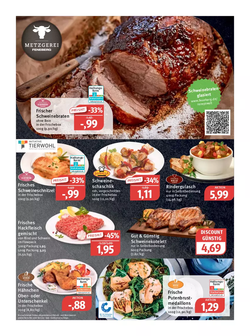 Aktueller Prospekt Feneberg - Prospekte - von 22.09 bis 24.09.2022 - strona 2 - produkty: braten, discount, eis, fleisch, garnier, gulasch, hackfleisch, hackfleisch gemischt, henkel, kotelett, medaillons, pute, putenbrust, reis, rezept, rind, rinder, rindergulasch, schenkel, schnitten, schnitzel, schwein, schweine, schweinebraten, schweinekotelett, schweineschnitzel, Ti, wein, weine, wurst