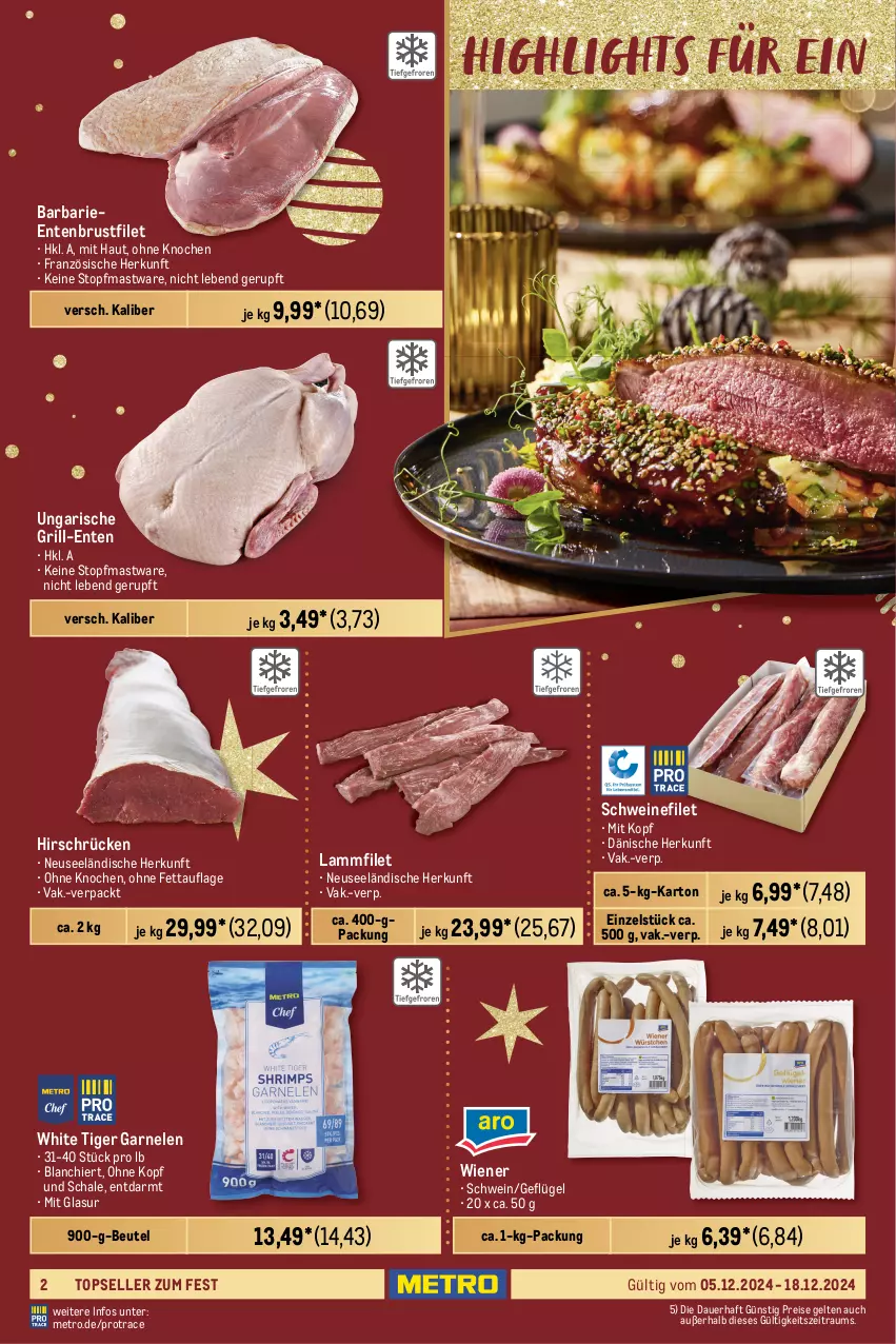 Aktueller Prospekt Metro - GastroJournal - von 05.12 bis 18.12.2024 - strona 2 - produkty: auer, beutel, brie, brustfilet, dressing, eier, eierspätzle, eimer, eis, elle, ente, Entenbrust, filet, garnelen, Geflügel, grill, kartoffel, kartoffeln, Käse, kraft, lamm, mac, mayonnaise, Metro, milch, pfanne, pfannen, pflanze, pflanzen, Pflanzenöl, reis, salat, Schal, Schale, schwein, schweine, schweinefilet, Speck, Ti, tisch, topf, torte, wein, weine, wiener, Yo, ziegenkäse, zwiebel, zwiebeln