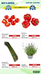 Gazetka promocyjna Metro - Wochen-Angebote - Gazetka - ważna od 24.05 do 24.05.2025 - strona 8 - produkty: angebot, lavendel, obst, paprika, paprika rot, spargel, spargel grün, Ti, tomate, tomaten, topf