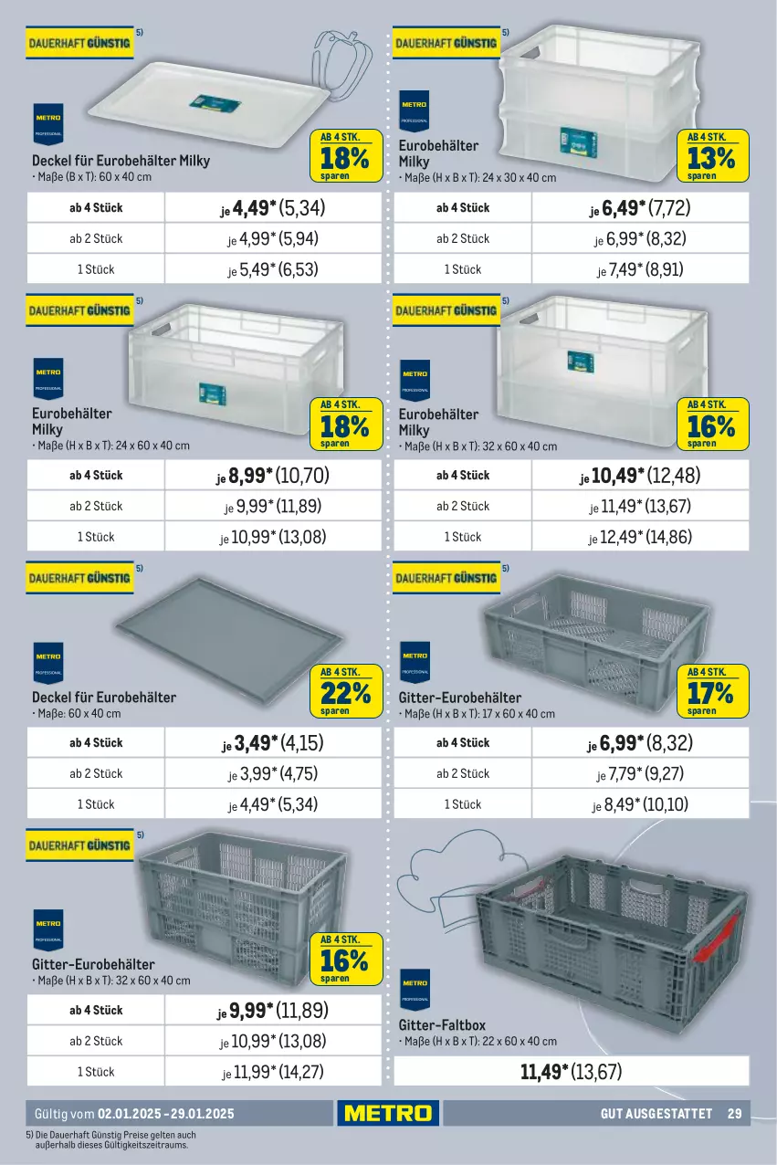 Aktueller Prospekt Metro - Gut ausgestattet - von 02.01 bis 29.01.2025 - strona 29 - produkty: auer, Behälter, decke, Deckel, eis, reis, Ti