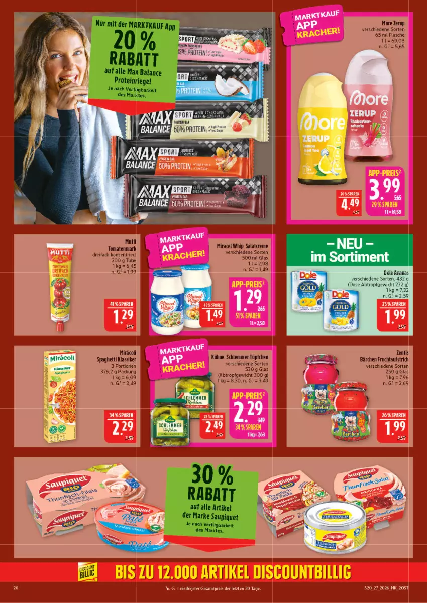 Aktueller Prospekt Marktkauf - Prospekt - von 28.06 bis 04.07.2026 - strona 20 - produkty: ananas, aufstrich, creme, eier, eis, flasche, frucht, fruchtaufstrich, Kühne, miracel, miracel whip, Mutti, reis, salat, salatcreme, spaghetti, Ti, tomate, tomaten, tomatenmark, Töpfchen, zentis, ZTE