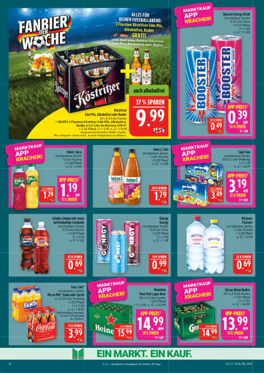 Aktueller Prospekt Marktkauf - Prospekt - von 28.06 bis 04.07.2026 - strona 22 - produkty: alkohol, ball, eis, flasche, köstritzer, oder radler, pils, radler, reis, tee, Ti, ZTE