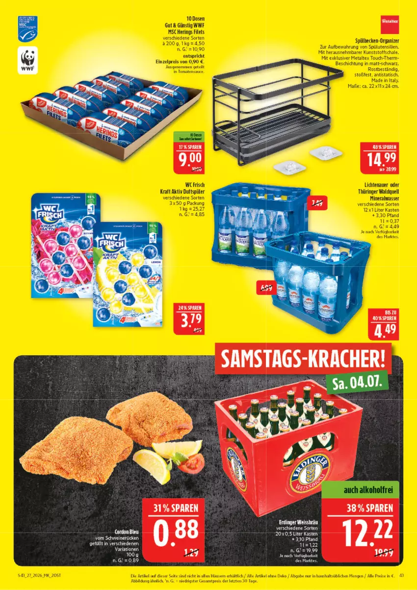 Aktueller Prospekt Marktkauf - Prospekt - von 28.06 bis 04.07.2026 - strona 43 - produkty: Brei, eis, erde, erdinger, kracher, schwein, schweine, schweinerücken, wein, weine