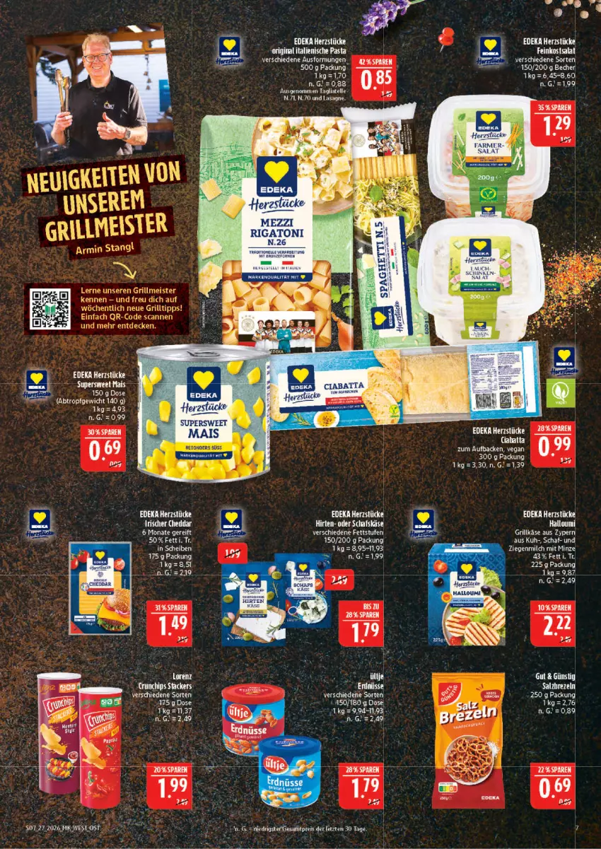 Aktueller Prospekt Marktkauf - Prospekt - von 28.06 bis 04.07.2026 - strona 7 - produkty: elle, ente, erdnüsse, feinkost, grill, Grillkäse, Käse, lasagne, mais, milch, minze, salat, tagliatelle, tee, Ti, tuc, ültje, ültje erdnüsse