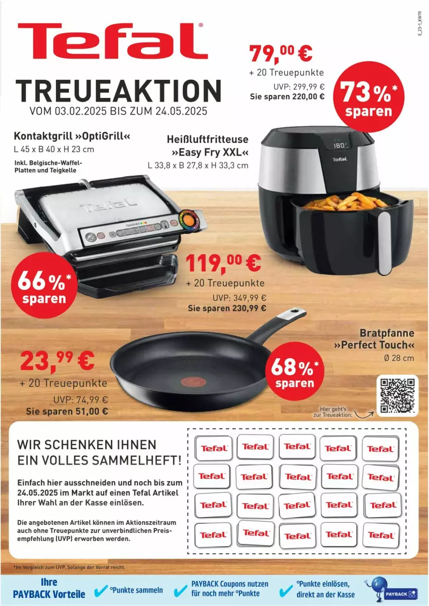 Aktueller Prospekt Edeka - Prospekte - von 05.05 bis 10.05.2025 - strona 23 - produkty: angebot, angebote, bratpfanne, coupon, coupons, eis, elle, erde, fritteuse, grill, Heißluftfritteuse, kontaktgrill, latte, LG, payback, pfanne, reis, tefal, Ti