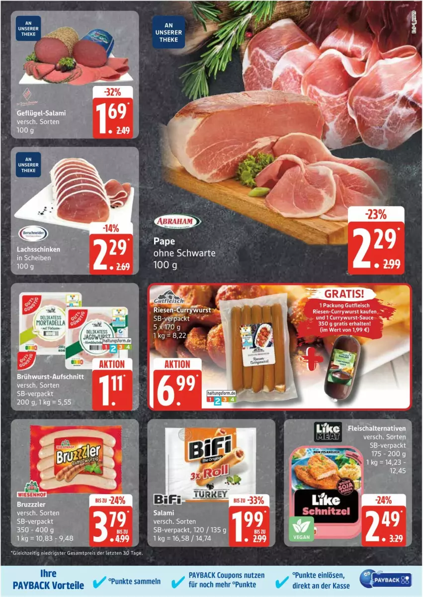 Aktueller Prospekt Edeka - Prospekte - von 05.05 bis 10.05.2025 - strona 9 - produkty: bruzzzler, coupon, coupons, curry, currywurst, dell, eis, ente, mortadella, payback, reis, Ti, wurst, ZTE