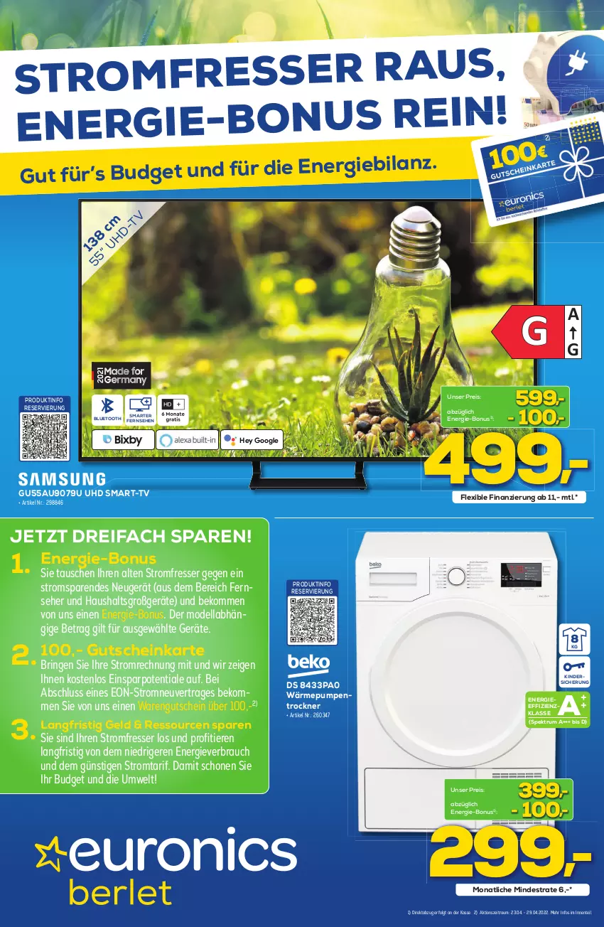 Aktueller Prospekt Berlet - Achtung!  - von 23.04 bis 29.04.2022 - strona 1 - produkty: beko, dell, eis, ente, fernseher, gutschein, Kinder, LG, Mode, Rauch, reis, ring, rum, Spektrum, Ti, Tiere, Trockner, uhd, wärmepumpentrockner