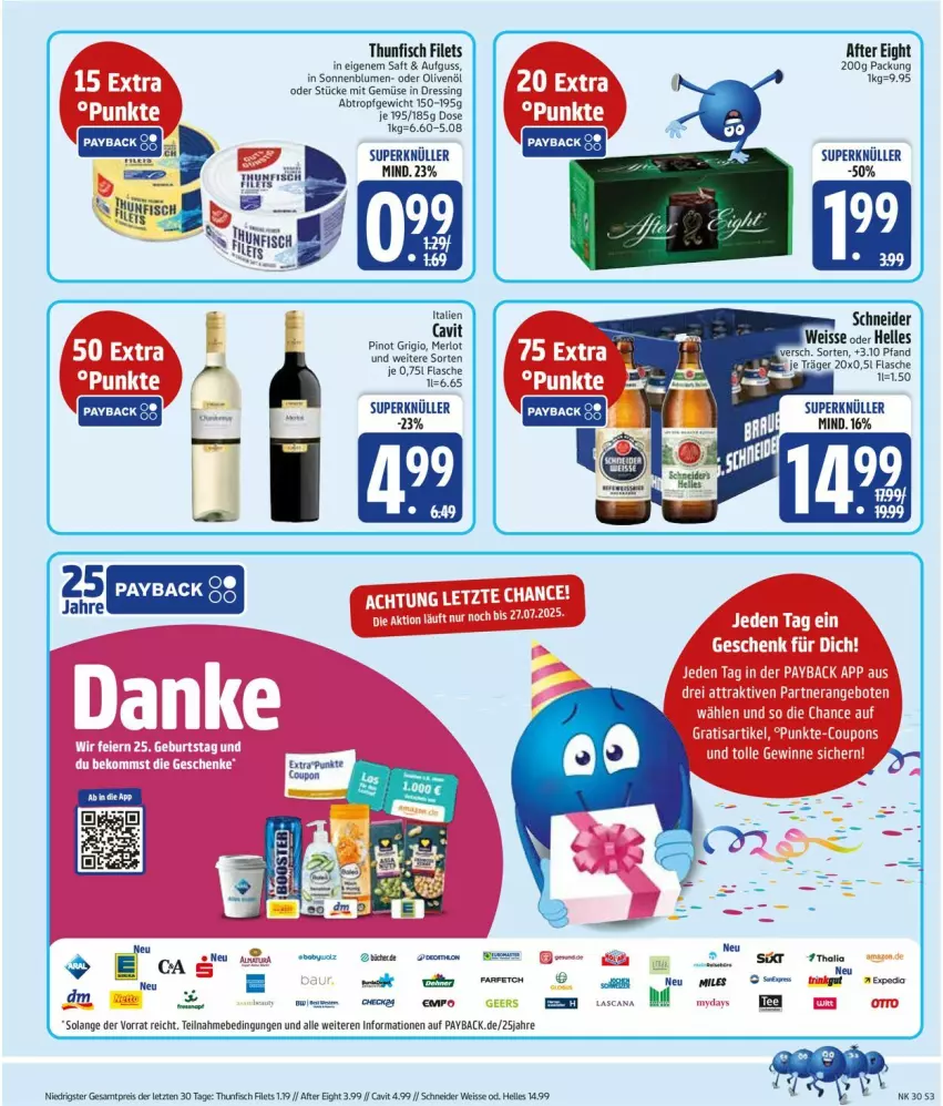 Aktueller Prospekt Edeka - Prospekte - von 21.07 bis 26.07.2025 - strona 5 - produkty: after eight, blume, blumen, coupon, dressing, eis, elle, filet, filets, fisch, flasche, mit gemüse, olive, oliven, olivenöl, payback, reis, saft, sonnenblume, sonnenblumen, thunfisch, thunfisch filets, Ti, ZTE