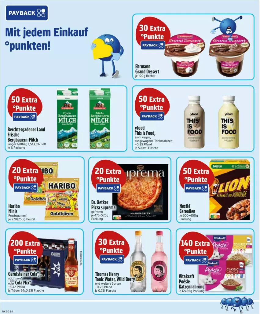Aktueller Prospekt Edeka - Prospekte - von 21.07 bis 26.07.2025 - strona 6 - produkty: auer, Bau, Bauer, Becher, beutel, cerealien, dessert, ehrmann, Ehrmann Grand Dessert, flasche, frucht, fruchtgummi, goldbären, katzennahrung, kraft, milch, payback, Pods, thomas henry, Ti, tonic, tonic water, vita, vitakraft, Wild, wild berry