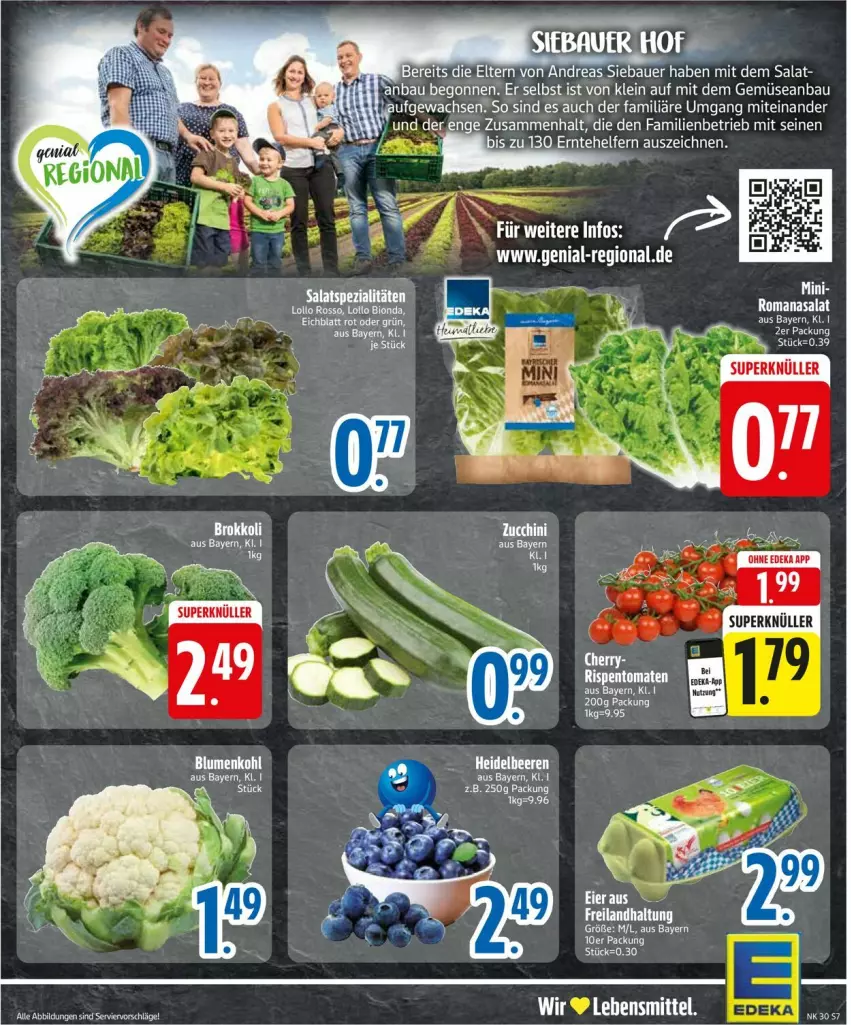Aktueller Prospekt Edeka - Prospekte - von 21.07 bis 26.07.2025 - strona 9 - produkty: Bau, eier, elle, ente, Romanasalat, salat, Ti