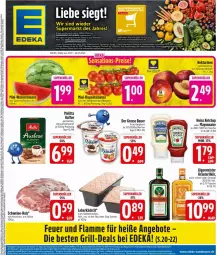 Gazetka promocyjna Edeka - Prospekte - Gazetka - ważna od 26.07 do 26.07.2025 - strona 3 - produkty: angebot, angebote, auer, Bau, Bauer, Becher, deka, eis, flasche, fleisch, frucht, fruchtjoghurt, Germ, grill, heinz, jägermeister, joghur, joghurt, kaffee, ketchup, kräuter, kräuterlikör, lamm, LG, likör, mayonnaise, Meister, melitta, melone, mini-rispentomaten, Nektar, nektarinen, orange, rispentomaten, Schal, Schale, schwein, schweine, tomate, tomaten, wasser, wassermelone, wein, weine, Yo