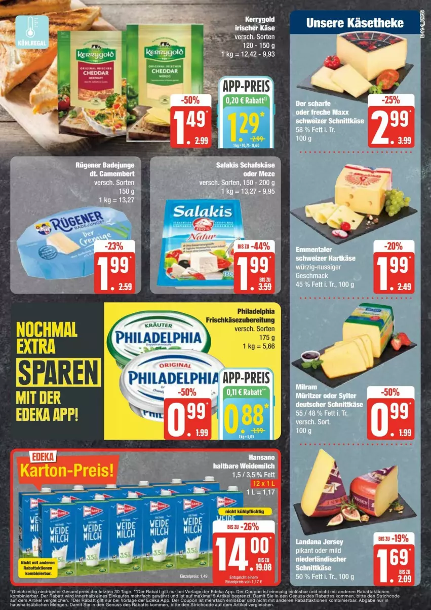 Aktueller Prospekt Edeka - Prospekte - von 21.09 bis 28.09.2024 - strona 11 - produkty: AEZ, Bad, eis, frischkäse, frischkäsezubereitung, Käse, milch, philadelphia, reis, salakis, schafskäse, Ti, weidemilch, wein, weine