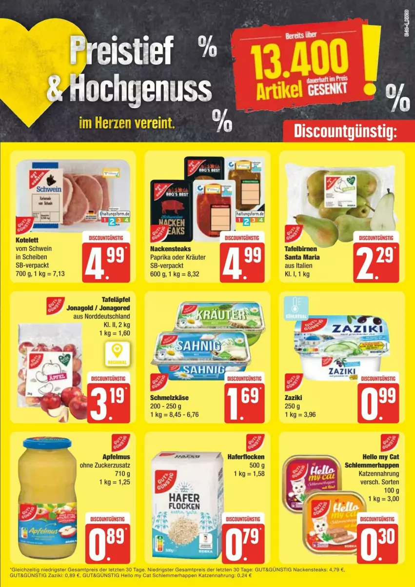 Aktueller Prospekt Edeka - Prospekte - von 21.09 bis 28.09.2024 - strona 21 - produkty: discount, eis, katzennahrung, Nackensteak, nackensteaks, reis, steak, steaks, Ti, zaziki, ZTE