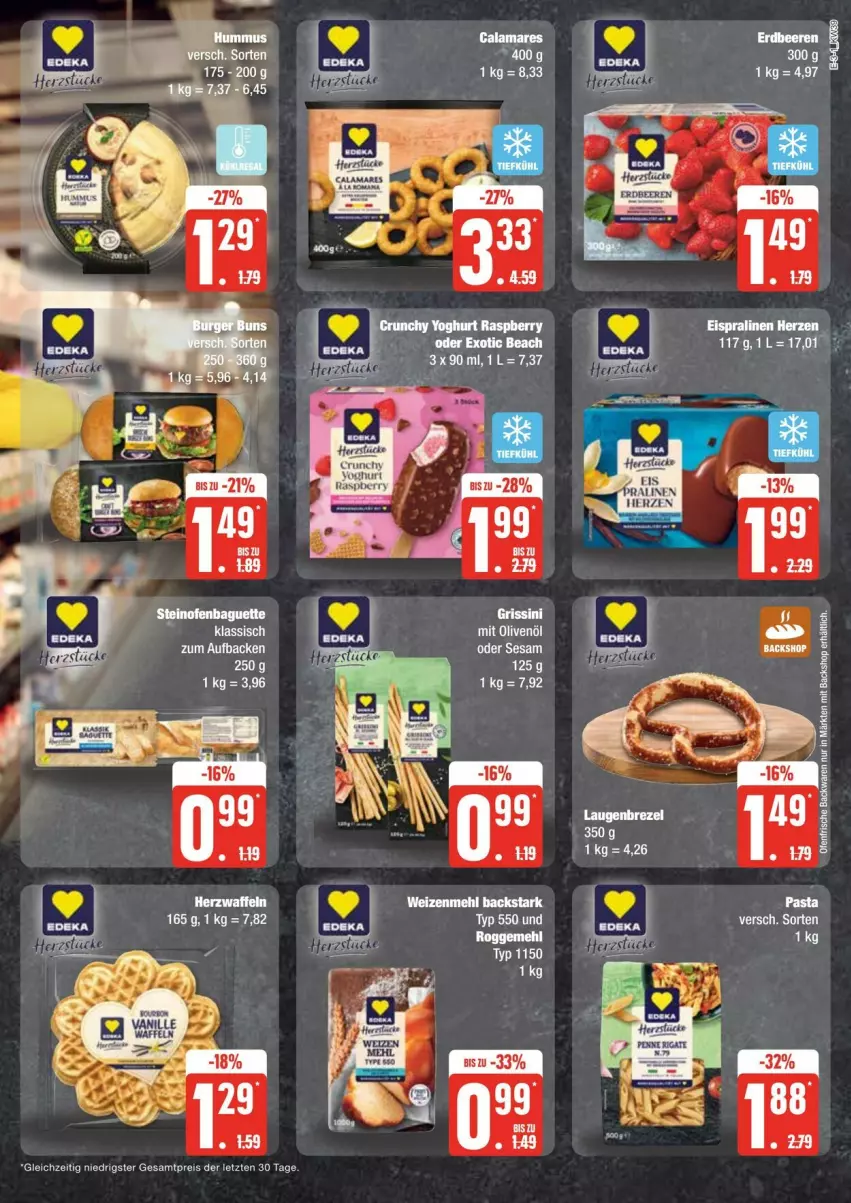 Aktueller Prospekt Edeka - Prospekte - von 21.09 bis 28.09.2024 - strona 3 - produkty: backwaren, eis, frische backwaren, mehl, Ofen, olive, oliven, olivenöl, pasta, pralinen, reis, Ti, weizenmehl, ZTE