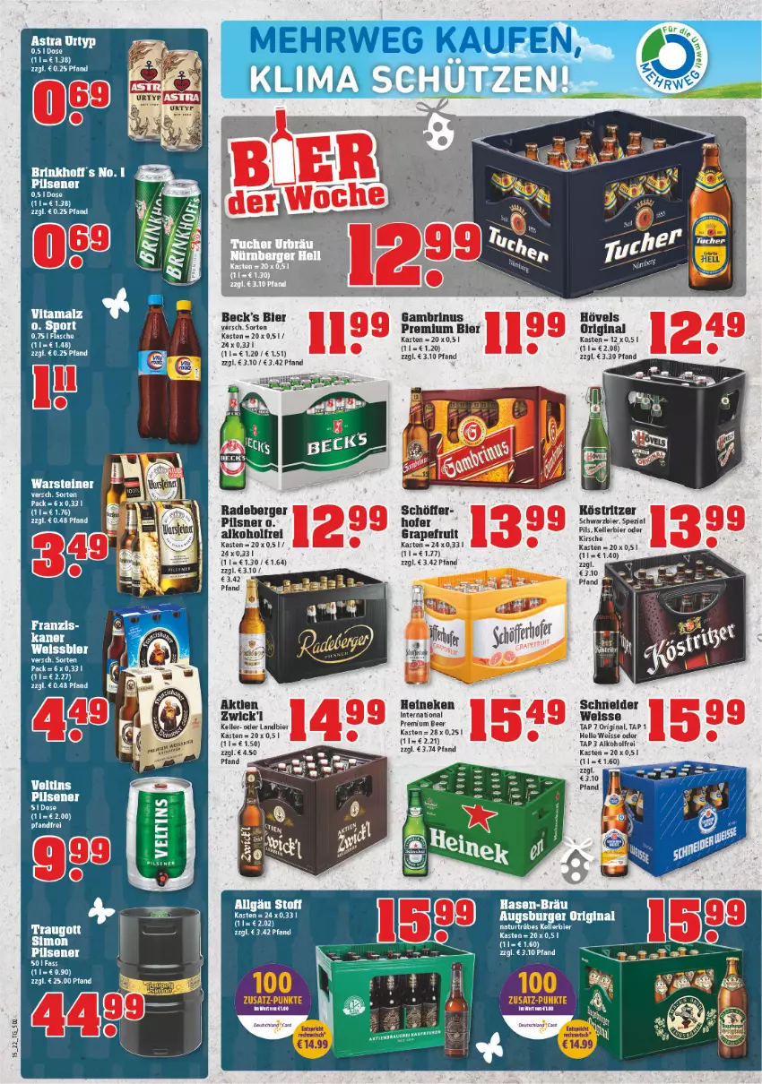 Aktueller Prospekt Trinkgut - von 11.04 bis 16.04.2022 - strona 2 - produkty: alkohol, auer, beck's, Berger, bier, eis, elle, flasche, gin, grapefruit, heineken, kellerbier, kirsch, kirsche, LG, pils, pilsener, pilsner, radeberger, radeberger pilsner, sim, Spezi, steiner, Ti, warsteiner