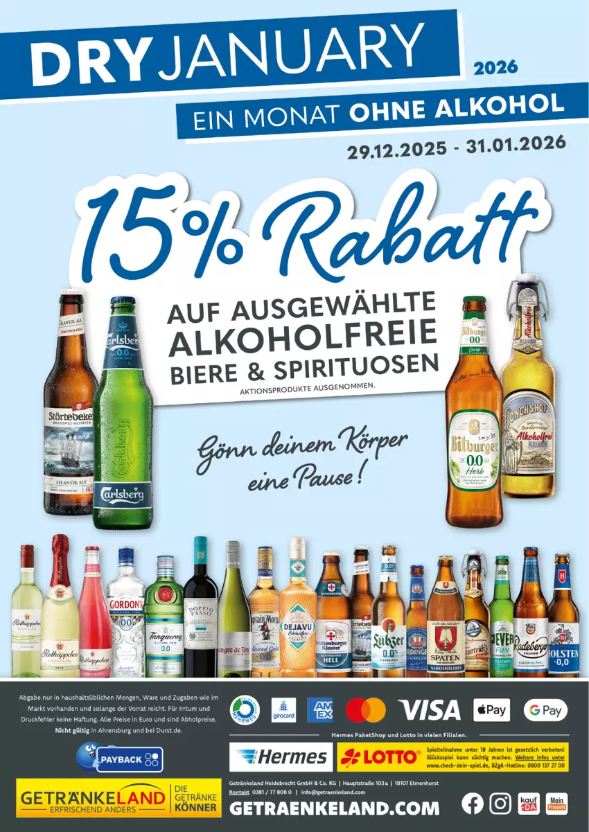 Aktueller Prospekt Getraenkeland - von 18.01 bis 30.01.2026 - strona 12 - produkty: abholpreise, bier, Biere, eis, Elan, getränk, getränke, reis, Ti