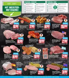 Gazetka promocyjna Hit - Wochenprospekt - Gazetka - ważna od 10.05 do 10.05.2025 - strona 4 - produkty: auer, Bau, bauchscheiben, Bauer, beef, bio, braten, eis, ente, fleisch, Geflügel, geschnetzeltes, gulasch, hüftsteak, hüftsteaks, jungbullen, kalbskotelett, kotelett, lachs, lack, lamm, lammlachse, mais, Meister, milch, monitor, Nackensteak, nackensteaks, natur, Nestea, pute, reis, Ria, rind, rindfleisch, ring, roastbeef, rouladen, rum, rumpsteak, sauce, Schal, Schale, schwein, schweine, Schweinebauch, Spezi, Sport, steak, steaks, Ti, Tiere, tisch, wein, weine, Zelt, ZTE