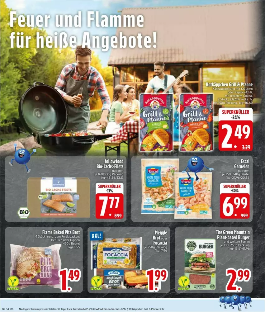 Aktueller Prospekt Edeka - Prospekte - von 18.08 bis 23.08.2025 - strona 18 - produkty: bio, brot, burger, eier, filet, filets, lachs, rel, tee