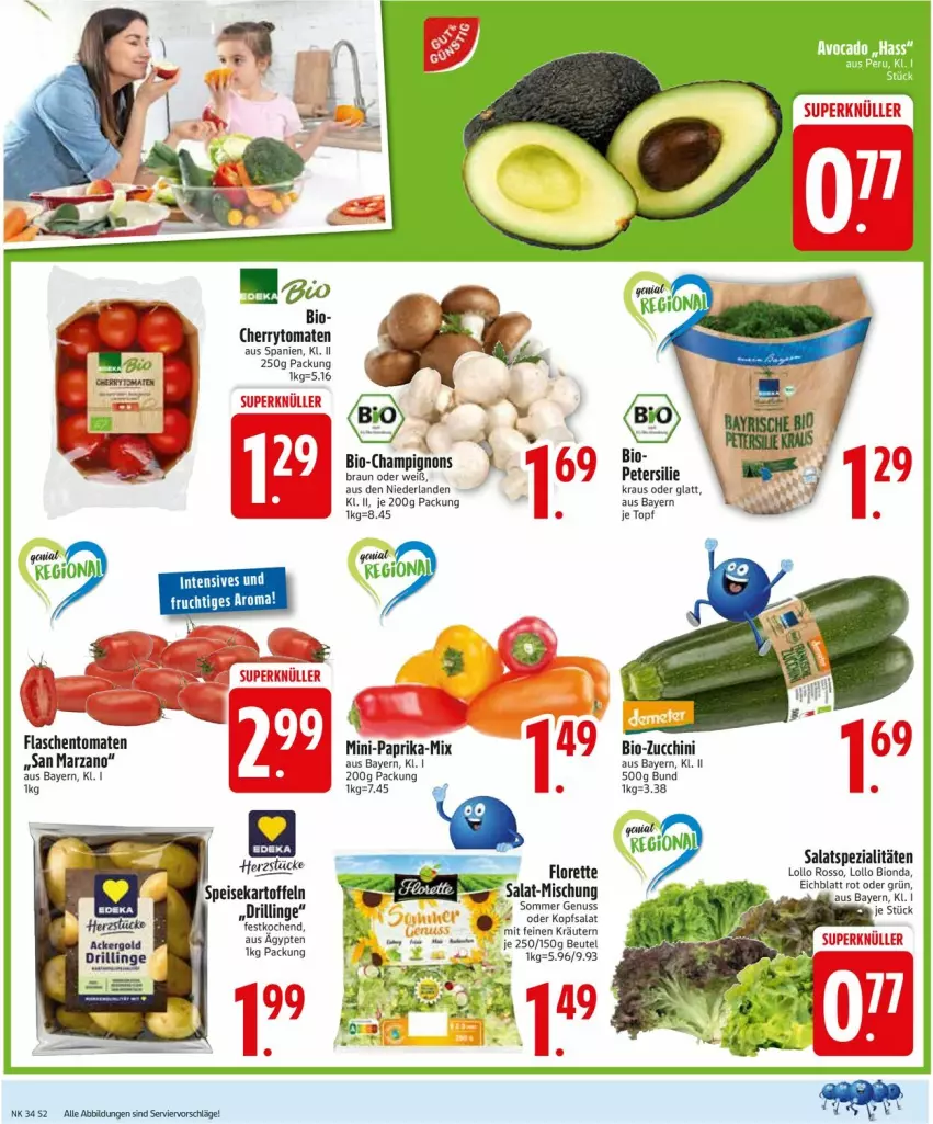 Aktueller Prospekt Edeka - Prospekte - von 18.08 bis 23.08.2025 - strona 4 - produkty: beutel, bio, bio-zucchini, braun, cherrytomaten, eis, flasche, florette, kartoffel, kartoffeln, kopfsalat, kräuter, kräutern, nuss, paprika, petersilie, salat, speisekartoffeln, Spezi, Ti, tomate, tomaten, topf, zucchini