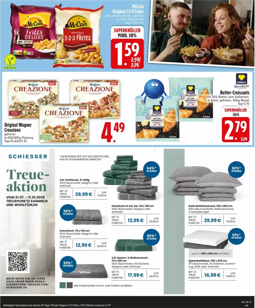 Aktueller Prospekt Edeka - Prospekte - von 18.08 bis 23.08.2025 - strona 9 - produkty: Bau, baumwolle, bett, bettwäsche, beutel, butter, deka, duschtuch, elle, gin, handtuch, original wagner, tee, teller, Ti, tuc, wagner, Wellnesstuch, wolle