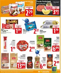 Gazetka promocyjna Edeka - Prospekte - Gazetka - ważna od 23.08 do 23.08.2025 - strona 21 - produkty: bahlsen, bellacrema, beutel, bio, bohne, bohnen, comtess, comtess kuchen, creme, deka, eis, gin, kaffee, kitkat, kokos, krüger, kuchen, lion, löslicher kaffee, melitta, nescafe, nippon, pralinen, reis, schoko, schokolade, smarties, Ti