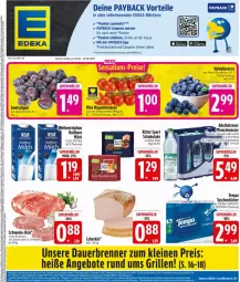 Gazetka promocyjna Edeka - Prospekte - Gazetka - ważna od 23.08 do 23.08.2025 - strona 3 - produkty: adelholzener, angebot, angebote, auer, beere, beeren, coupon, coupons, deka, eis, flasche, glasflasche, grill, heidelbeere, heidelbeeren, Holz, leberkäs, leine, LG, milch, mini-rispentomaten, payback, reis, rind, rispentomaten, ritter, ritter sport, rum, schoko, schokolade, schwein, schweine, Sport, Tasche, taschen, taschentücher, Tempo, Ti, tomate, tomaten, tücher, wein, weine