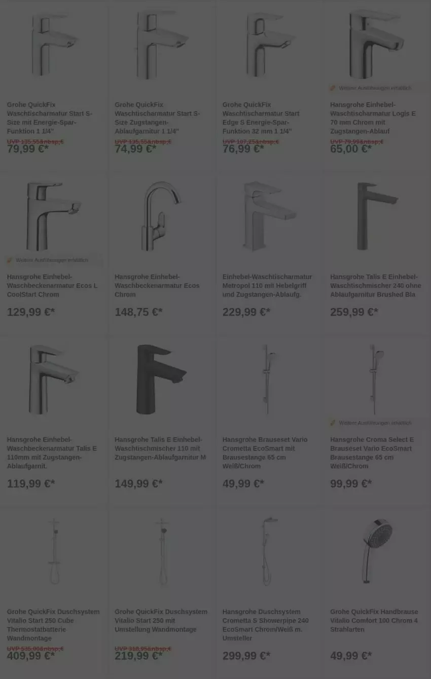 Aktueller Prospekt Obi - Prospekte - von 17.06 bis 25.06.2025 - strona 6 - produkty: armatur, batterie, brause, elle, garnitur, grohe, handbrause, hansgrohe, LG, Metro, Mett, tee, teller, thermostat, Ti, tisch, vita, waschbecken, waschtisch, waschtischarmatur