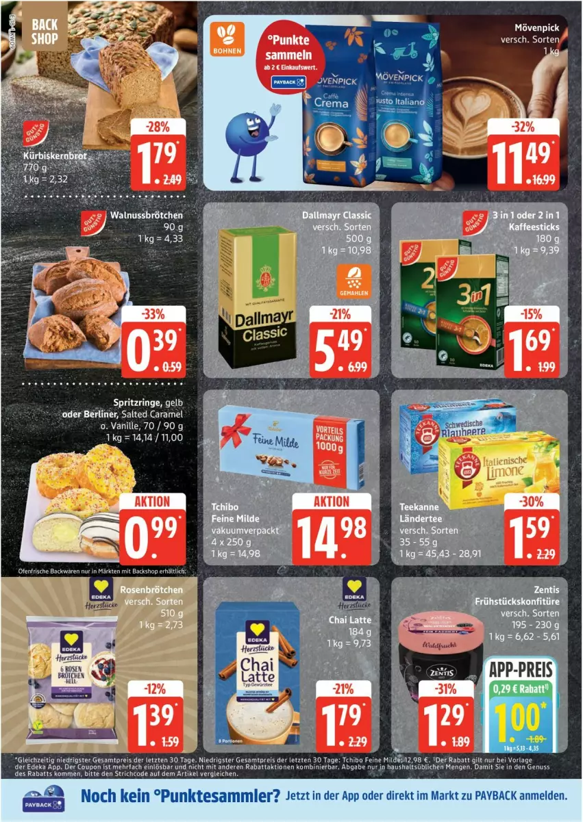 Aktueller Prospekt Edeka - Prospekte - von 24.02 bis 01.03.2025 - strona 18 - produkty: berliner, caramel, coupon, deka, eis, mövenpick, nuss, Ofen, payback, reis, ring, Tchibo, Ti, ZTE