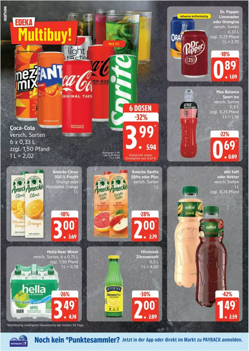 Aktueller Prospekt Edeka - Prospekte - von 24.02 bis 01.03.2025 - strona 22 - produkty: amecke, eis, gin, limo, limonade, limonaden, orangina, payback, reis, saft, säfte, tesa, Ti, zitrone, zitronen, zitronensaft, ZTE