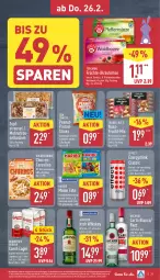 Gazetka promocyjna Aldi Nord - Von Montag - Gazetka - ważna od 28.02 do 28.02.2026 - strona 34 - produkty: beere, beutel, bier, budweiser, butter, cerealien, cranberry, drink, Effect, eis, elle, flakes, flasche, frucht, früchte, fruchtgummi, gin, haribo, irish whiskey, jameson, kräuter, kuchen, Lagerbier, mac, minze, nuss, pfeffer, pfefferminze, Pretzel, reis, salz, Salzstange, Salzstangen, schoko, snack, snacks, Streuselkuchen, Sun Snacks, tee, teekanne, teller, Ti, Tüte, whiskey, ZTE
