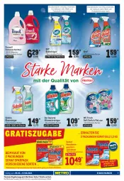 Gazetka promocyjna Metro - Starke Marken - Gazetka - ważna od 07.04 do 07.04.2021 - strona 7 - produkty: allzweckreiniger, auto, Bad, biff, Bref, feinwaschmittel, flasche, geschirr, geschirrspülmittel, Glasreiniger, LG, natur, natura, Palette, perwoll, reiniger, salz, sidolin, somat, sprühflasche, spülmittel, Ti, tisch, waschmittel, wc frisch, weck