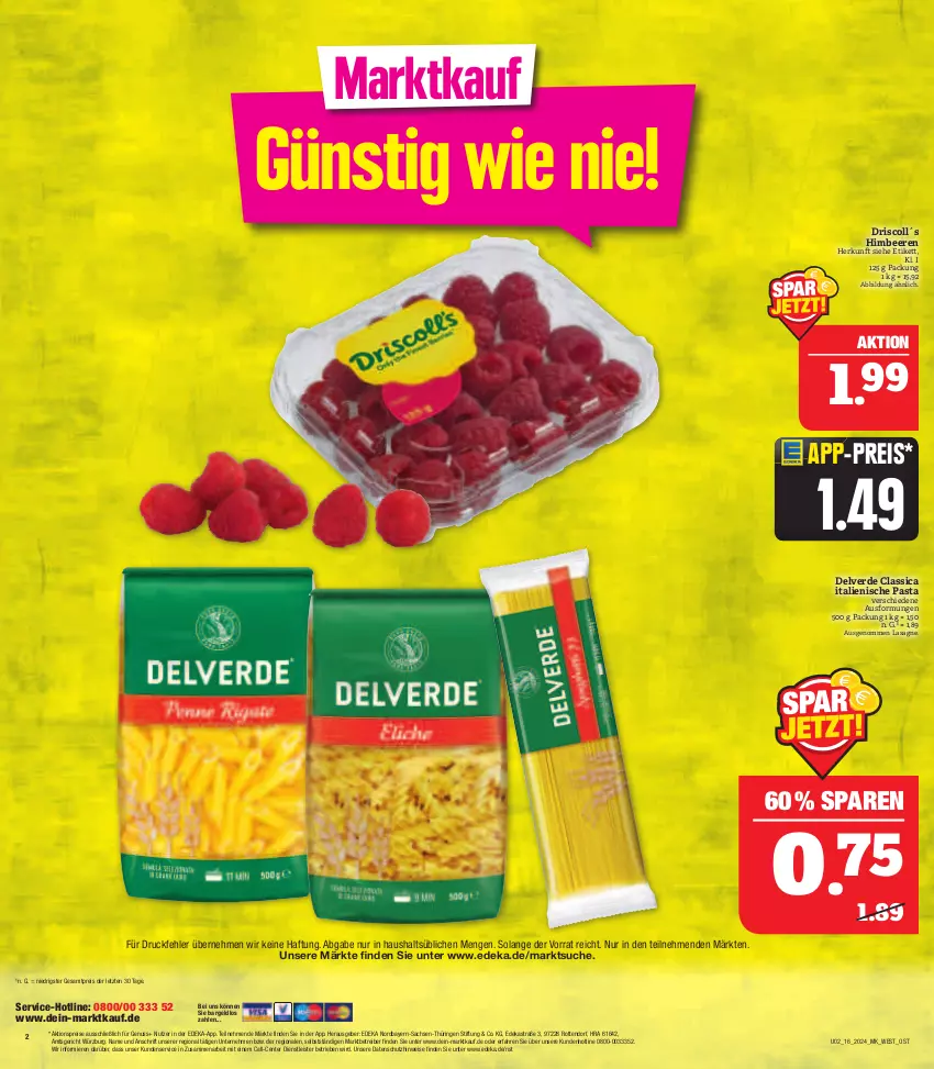 Aktueller Prospekt Marktkauf - Prospekt - von 14.04 bis 20.04.2024 - strona 2 - produkty: aktionspreis, Astra, beere, beeren, deka, eis, ente, erde, himbeer, himbeere, himbeeren, italienische pasta, lasagne, nuss, pasta, reis, ring, sac, Ti, ZTE