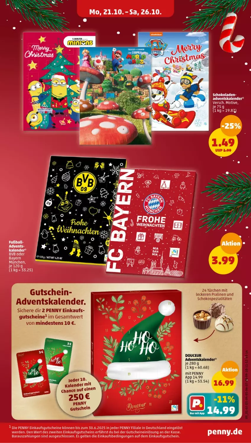 Aktueller Prospekt Penny - Prospekte - von 21.10 bis 26.10.2024 - strona 11 - produkty: Adventskalender, gutschein, gutscheine