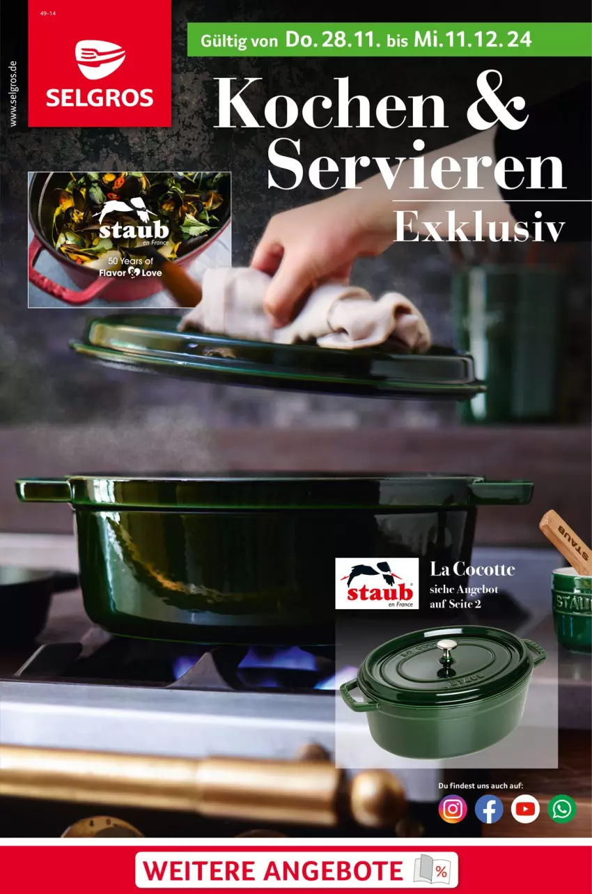 Aktueller Prospekt Selgros - Kochen & Servieren Exklusiv - von 28.11 bis 11.12.2024 - strona 1 - produkty: angebot, angebote, LG, Ti