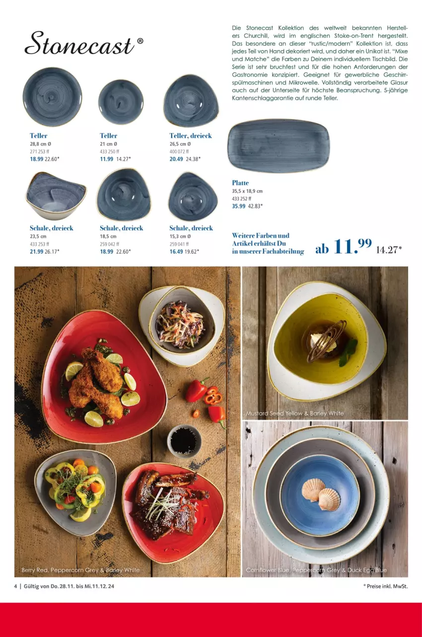 Aktueller Prospekt Selgros - Kochen & Servieren Exklusiv - von 28.11 bis 11.12.2024 - strona 4 - produkty: Abtei, eis, elle, geschirr, latte, mikrowelle, Mode, reis, Schal, Schale, spülmaschinen, teller, Ti, tisch