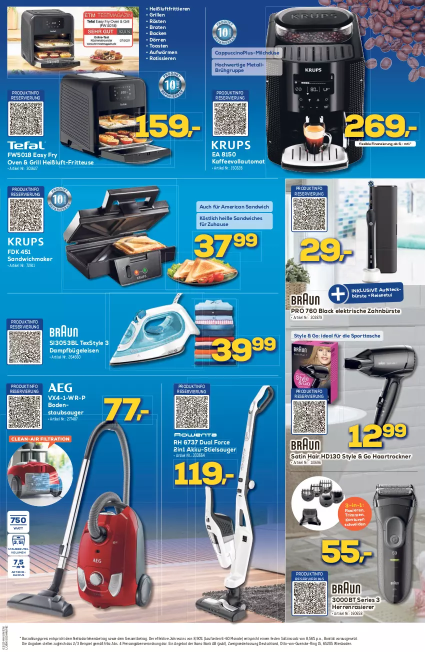 Aktueller Prospekt Berlet - Achtung!  - von 17.01 bis 22.01.2022 - strona 7 - produkty: akku, angebot, auto, Bad, Bank, beutel, bodenstaubsauger, braten, bügel, Bügeleisen, bürste, Cap, cappuccino, cin, dampfbügeleisen, eis, elektrische zahnbürste, elle, fritteuse, grill, haartrockner, herrenrasierer, kaffee, kaffeevollautomat, lack, milch, rasierer, reis, ring, sandwich, Sport, sporttasche, staubbeutel, staubsauger, Stielsauger, Tasche, Ti, Tiere, toast, Trockner, zahnbürste