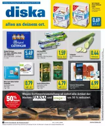 Gazetka promocyjna Diska - Prospekte - Gazetka - ważna od 09.07 do 09.07.2022 - strona 1 - produkty: aktionspreis, alkohol, angebot, angebote, arla, Becher, bier, bio, eis, filet, gin, gurke, jacobs, jacobs krönung, kaffee, medaillons, oettinger, pils, radler, Raffinade Zucker, reis, ritter, ritter sport, salat, Salatgurke, salz, schoko, schokolade, schwein, schweine, Spiele, Sport, Ti, wein, weine, ZTE, zucker