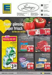 Gazetka promocyjna Edeka - Angebote der Woche - Gazetka - ważna od 07.10 do 07.10.2023 - strona 1 - produkty: auer, Becher, bio, bockwurst, braten, butter, deka, deutschlandcard, Dicke Sauerländer Bockwurst, eier, eis, ente, exquisa, exquisa frischkäse, fleisch, frischkäse, gin, gulasch, joghur, joghurt, jungbullen, Käse, lebensmittel, LG, meggle, paprika, salz, schnitten, Streichzart, tee, Ti, uhr, wurst