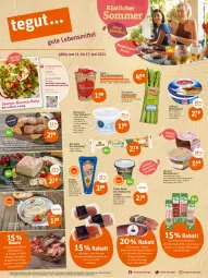 Gazetka promocyjna Tegut - Angebote der Woche - Gazetka - ważna od 17.06 do 17.06.2023 - strona 1 - produkty: angebot, angebote, aufschnitt, Bau, Becher, Berger, bio, brot, Burrata, datteltomaten, dekoration, dell, dessert, deutscher spargel, galbani, gorgonzola, grana, grana padano, halbfester schnittkäse, hartkäse, herzberger, italienischer hartkäse, Käse, kräuter, kräutern, mascarpone, mortadella, mozzarella, natur, natura, padano, parmaschinken, pizza, Pizzateig, prosciutto, prosciutto cotto, Rana, rel, rezept, salami, salat, schinken, schnittkäse, schwein, spargel, Spezi, Ti, tomate, tomaten, weichkäse, wein, Weizenbrot, Wild, Wildschwein, wurst, ZTE