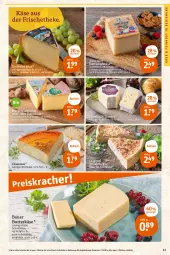 Gazetka promocyjna Tegut - Angebote der Woche - Gazetka - ważna od 17.06 do 17.06.2023 - strona 13 - produkty: angebot, angebote, auer, Bau, Bauer, bio, butter, butterkäse, chaumes, dekoration, feinkost, gin, hartkäse, Käse, milch, Quiche, rel, schafskäse, schnittkäse, Ti, weichkäse
