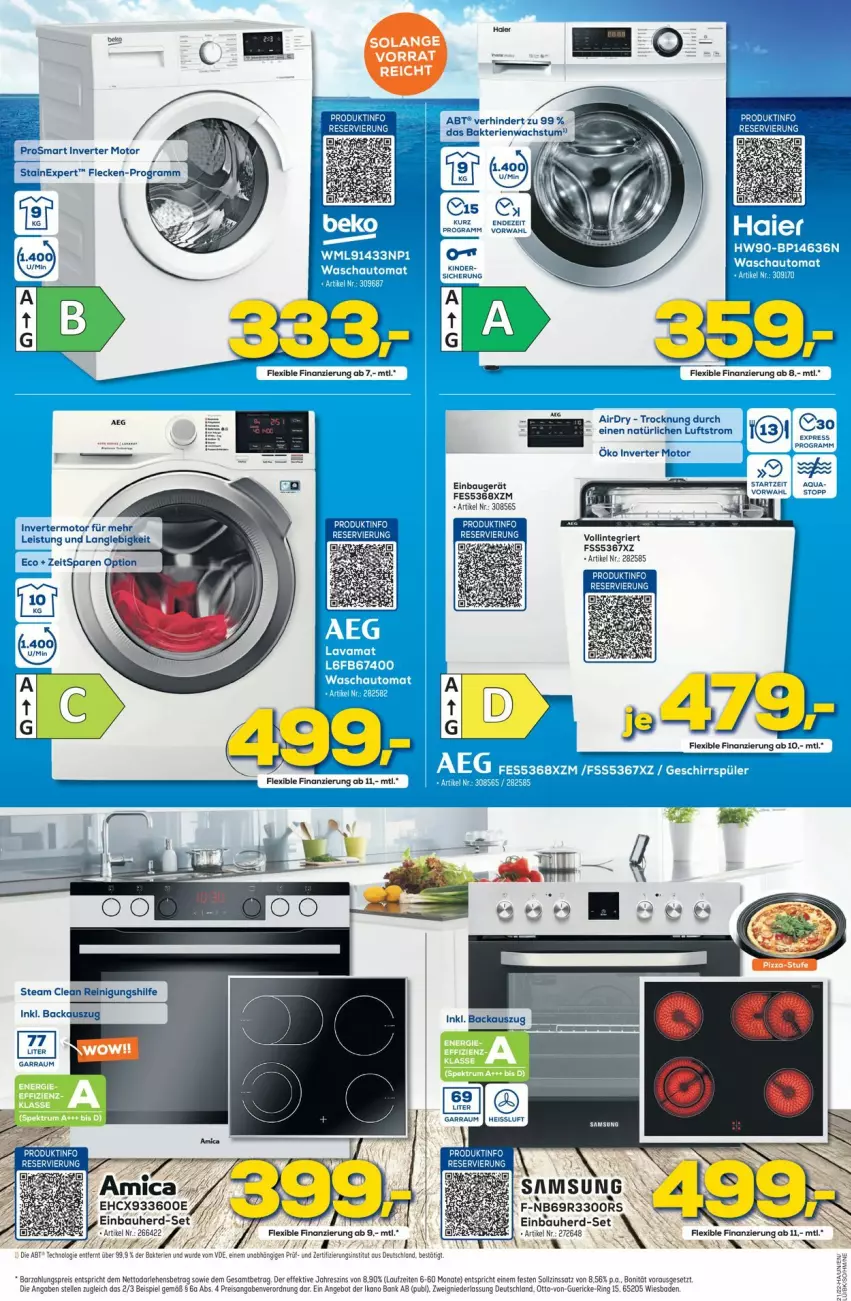 Aktueller Prospekt Euronics - Prospekte - von 25.05 bis 01.06.2022 - strona 8 - produkty: angebot, Bad, Bank, Bau, einbauherd, einbauherd-set, eis, elle, garraum, Reinigung, reis, ring, Ti