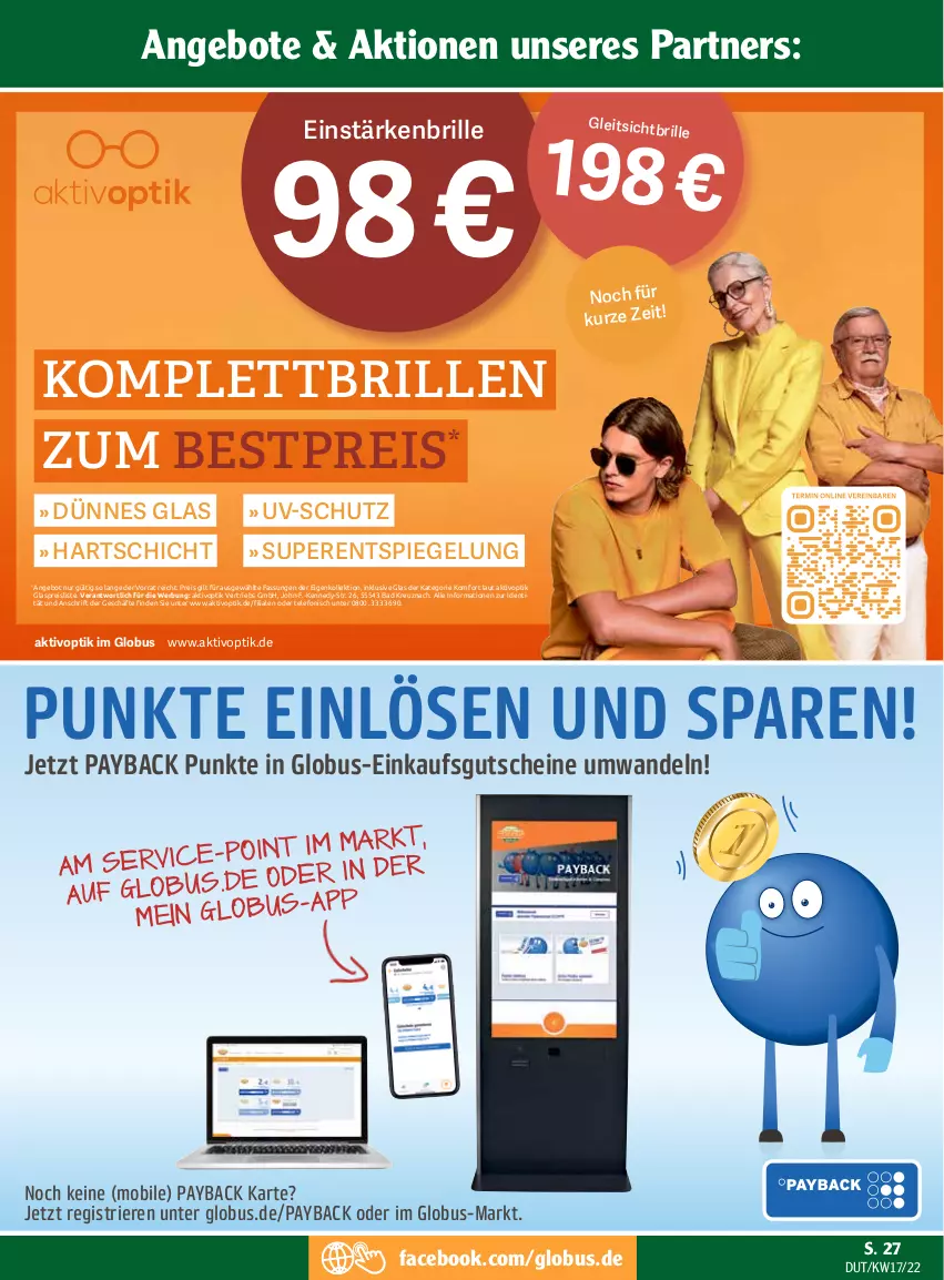 Aktueller Prospekt Globus - Prospekte - von 25.04 bis 30.04.2022 - strona 31 - produkty: angebot, angebote, Bad, bestpreis, Brille, eis, gutschein, gutscheine, payback, reis, spiegel, telefon, Ti, uv-schutz