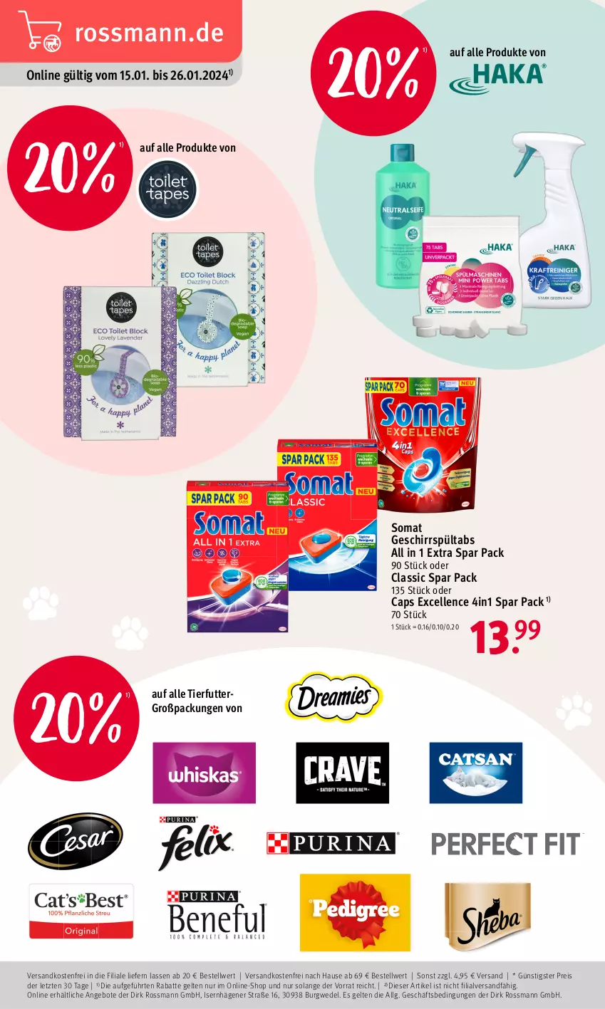 Aktueller Prospekt Rossmann - Prospekte - von 15.01 bis 19.01.2024 - strona 16 - produkty: angebot, angebote, Cap, eis, elle, geschirr, LG, ndk, reis, somat, Ti, versandkostenfrei, wedel, ZTE