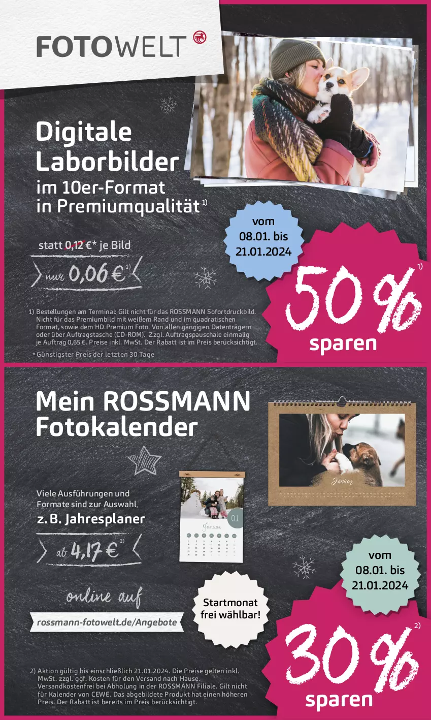 Aktueller Prospekt Rossmann - Prospekte - von 15.01 bis 19.01.2024 - strona 18 - produkty: angebot, angebote, cewe, eis, Fotokalender, ndk, quad, reis, Schal, Schale, Tasche, Ti, tisch, versandkostenfrei, ZTE