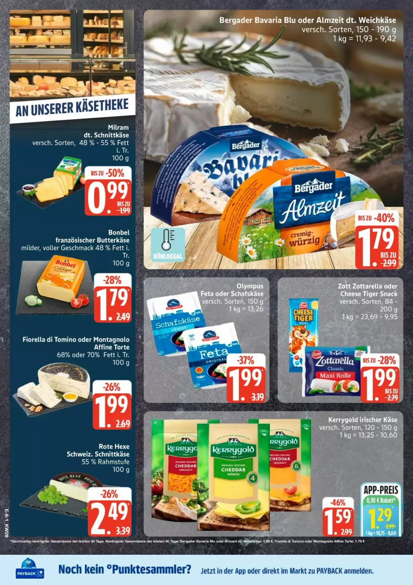 Aktueller Prospekt Edeka - Prospekte - von 06.07 bis 11.07.2026 - strona 12 - produkty: bavaria blu, bergader, bonbel, Käse, mac, milram, rel, Ria, schnittkäse, weichkäse